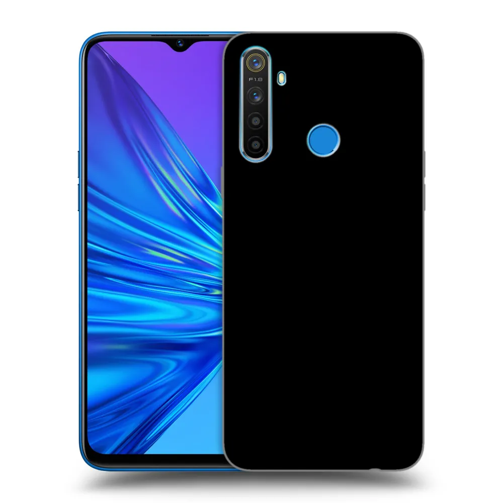 Picasee Realme 5 Hülle - Schwarzes Silikon - Picasee - new logo - black