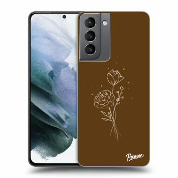Hülle für Samsung Galaxy S21 G991B - Brown flowers
