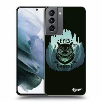 Picasee Samsung Galaxy S21 5G G991B Hülle - Transparentes Silikon - Forest owl