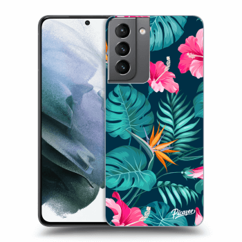 Hülle für Samsung Galaxy S21 5G G991B - Pink Monstera