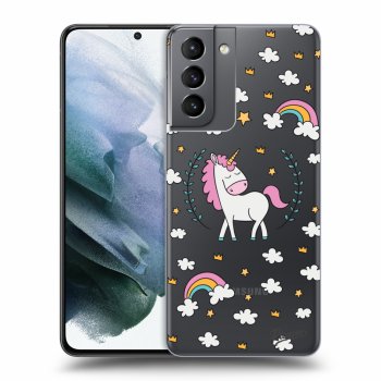 Picasee Samsung Galaxy S21 5G G991B Hülle - Transparentes Silikon - Unicorn star heaven