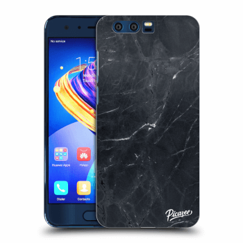 Picasee Honor 9 Hülle - Transparentes Silikon - Black marble