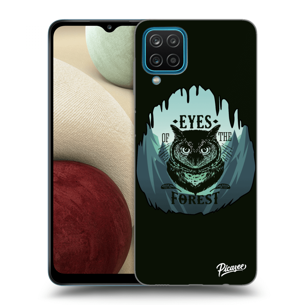Picasee Samsung Galaxy A12 A125F Hülle - Transparentes Silikon - Forest owl
