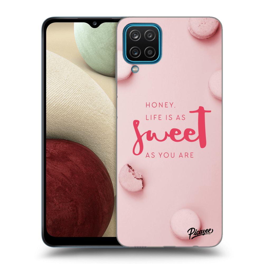 Picasee Samsung Galaxy A12 A125F Hülle - Transparentes Silikon - Life is as sweet as you are