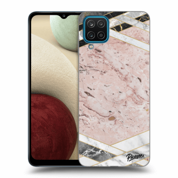 Hülle für Samsung Galaxy A12 A125F - Pink geometry