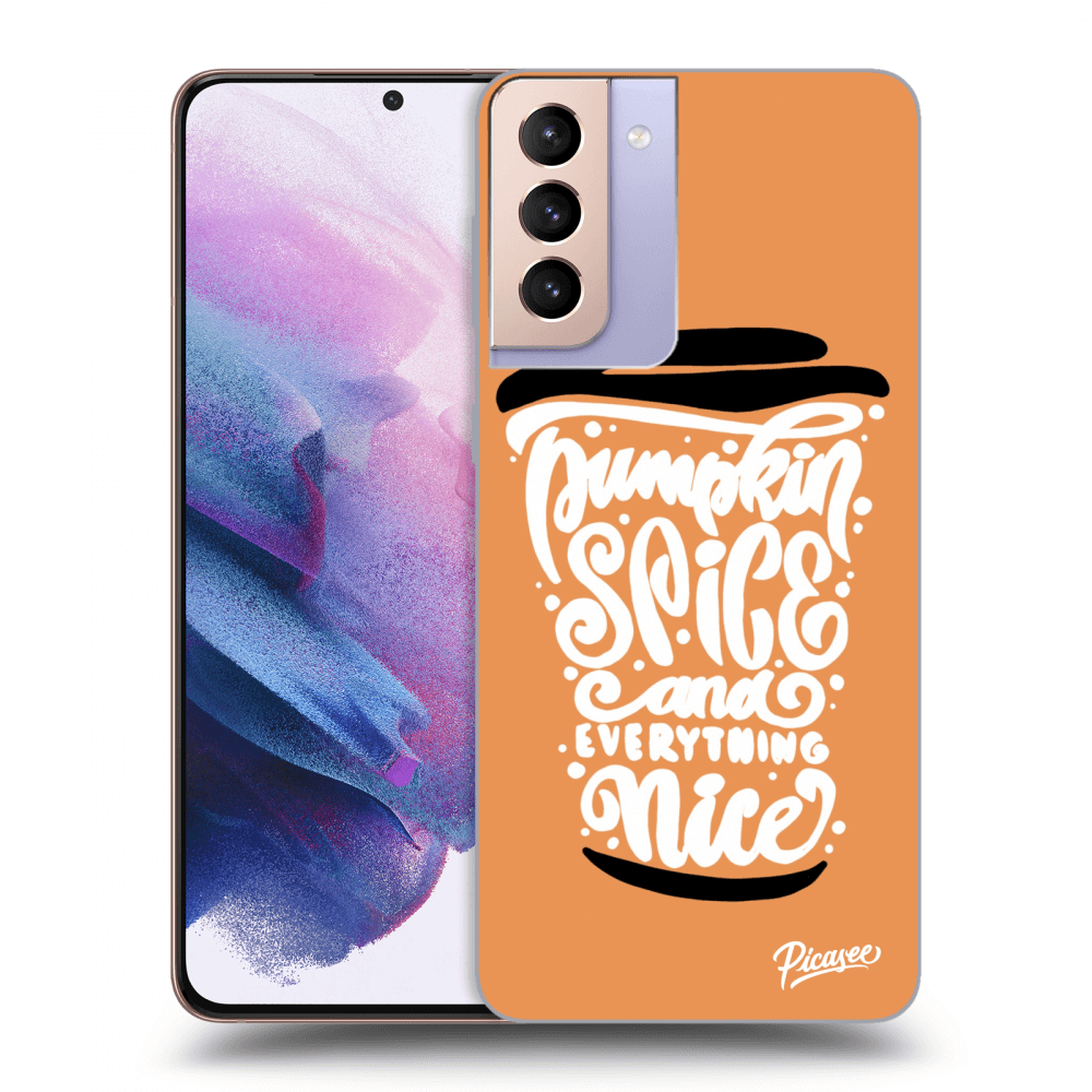Picasee Samsung Galaxy S21+ 5G G996F Hülle - Schwarzes Silikon - Pumpkin coffee