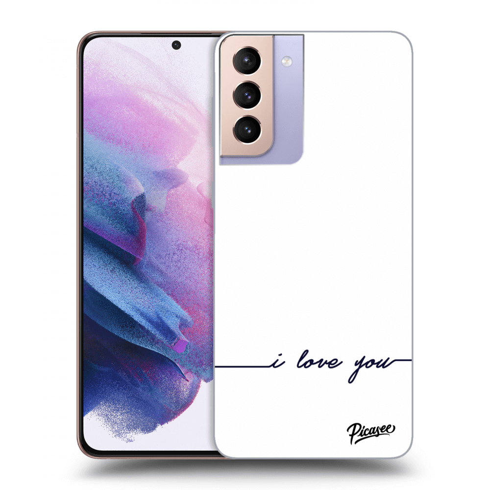 Picasee Samsung Galaxy S21+ 5G G996F Hülle - Transparentes Silikon - I love you