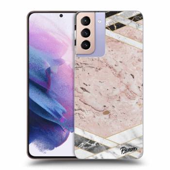 Hülle für Samsung Galaxy S21+ G996F - Pink geometry
