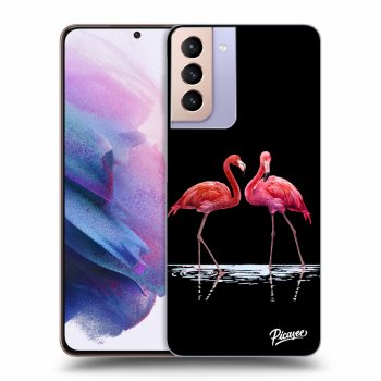 Picasee ULTIMATE CASE für Samsung Galaxy S21+ 5G G996F - Flamingos couple