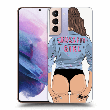 Picasee Samsung Galaxy S21+ 5G G996F Hülle - Schwarzes Silikon - Crossfit girl - nickynellow