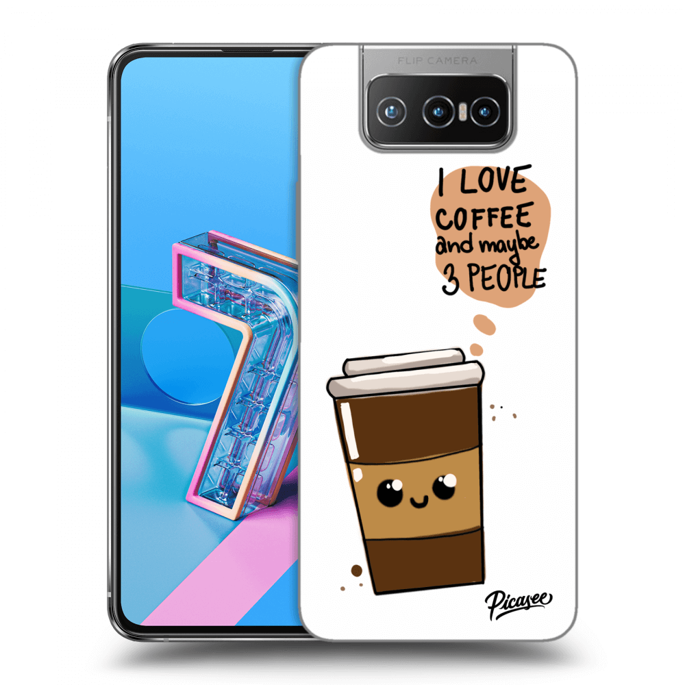 Picasee Asus Zenfone 7 ZS670KS Hülle - Transparentes Silikon - Cute coffee