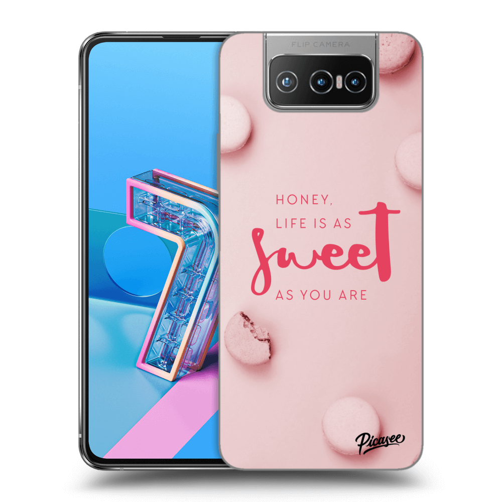 Picasee Asus Zenfone 7 ZS670KS Hülle - Transparentes Silikon - Life is as sweet as you are