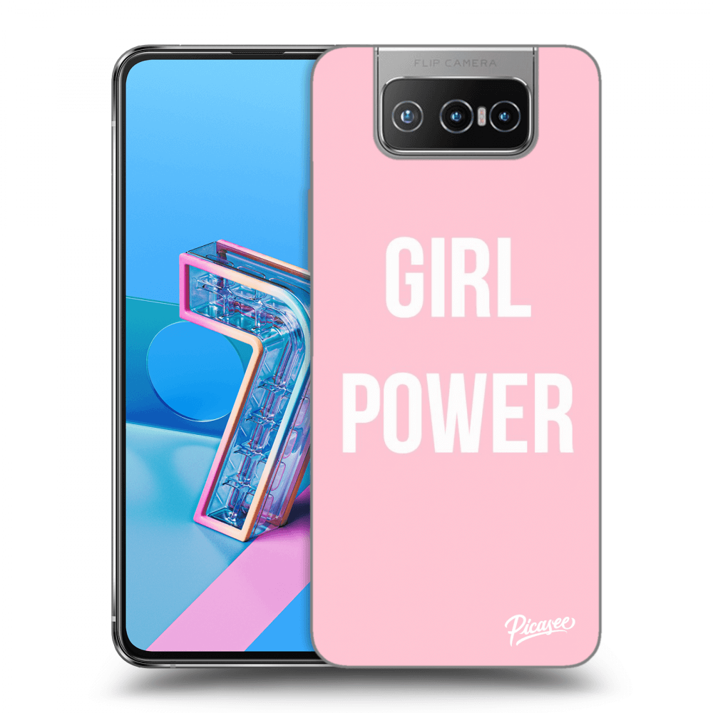 Picasee Asus Zenfone 7 ZS670KS Hülle - Transparentes Silikon - Girl power