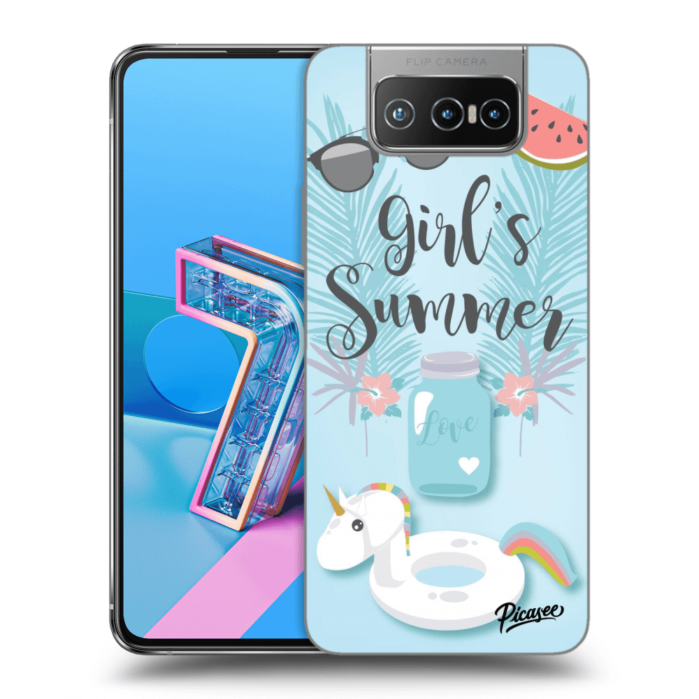 Picasee Asus Zenfone 7 ZS670KS Hülle - Transparentes Silikon - Girls Summer