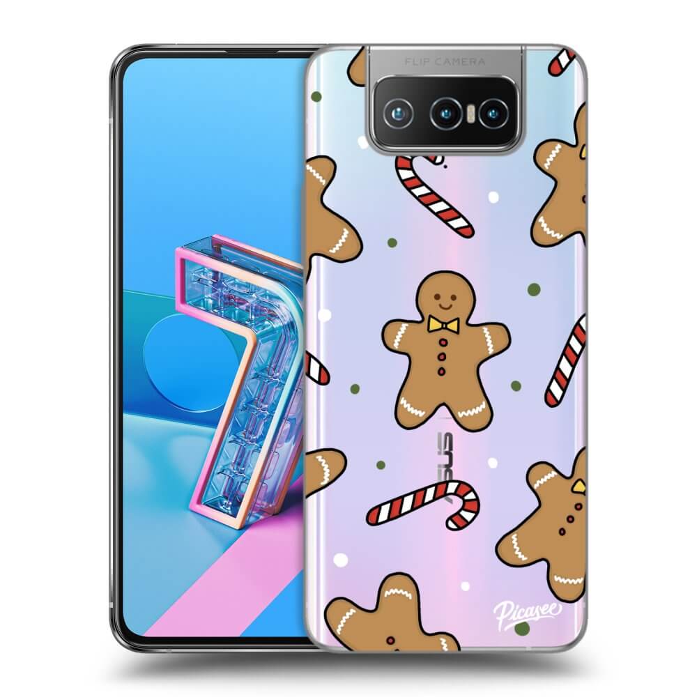 Picasee Asus Zenfone 7 ZS670KS Hülle - Transparentes Silikon - Gingerbread