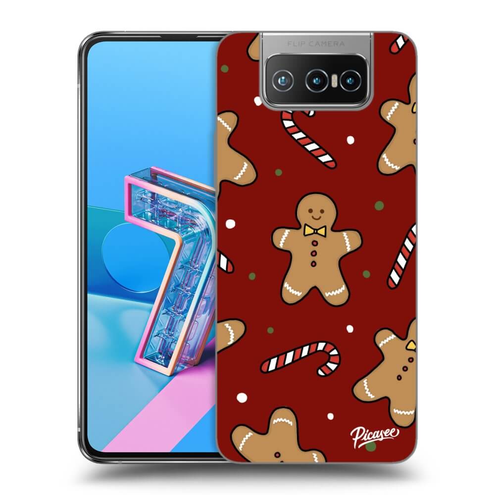 Picasee Asus Zenfone 7 ZS670KS Hülle - Transparentes Silikon - Gingerbread 2