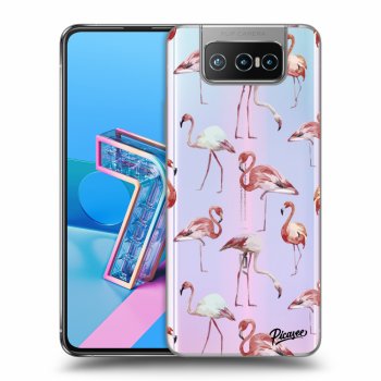 Picasee Asus Zenfone 7 ZS670KS Hülle - Transparentes Silikon - Flamingos