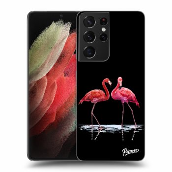 Picasee ULTIMATE CASE für Samsung Galaxy S21 Ultra 5G G998B - Flamingos couple