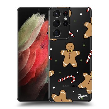 Picasee Samsung Galaxy S21 Ultra 5G G998B Hülle - Transparentes Silikon - Gingerbread