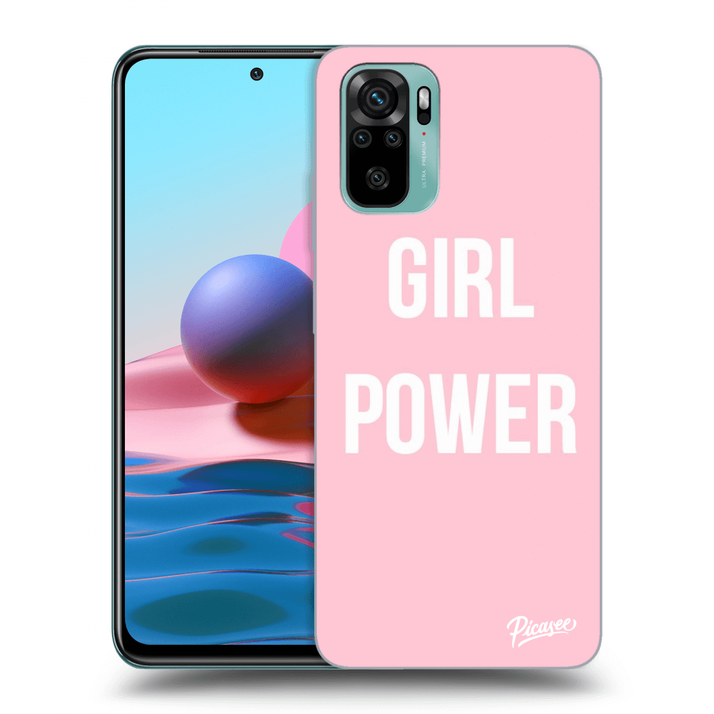 Picasee Xiaomi Redmi Note 10 Hülle - Schwarzes Silikon - Girl power