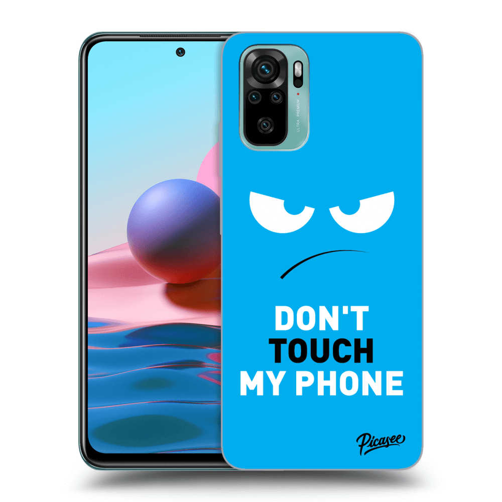 Picasee Xiaomi Redmi Note 10 Hülle - Schwarzes Silikon - Angry Eyes - Blue
