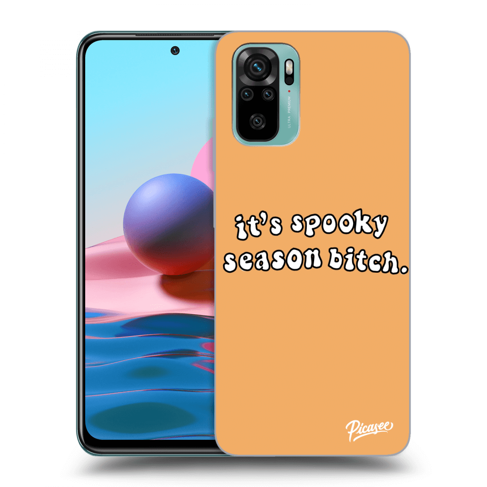 Picasee Xiaomi Redmi Note 10 Hülle - Schwarzes Silikon - Spooky season