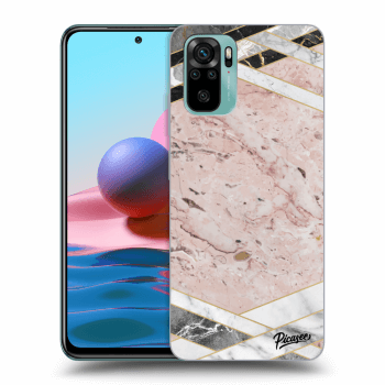 Hülle für Xiaomi Redmi Note 10 - Pink geometry