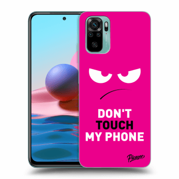 Picasee Xiaomi Redmi Note 10 Hülle - Transparentes Silikon - Angry Eyes - Pink