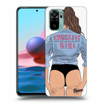 Picasee Xiaomi Redmi Note 10 Hülle - Schwarzes Silikon - Crossfit girl - nickynellow