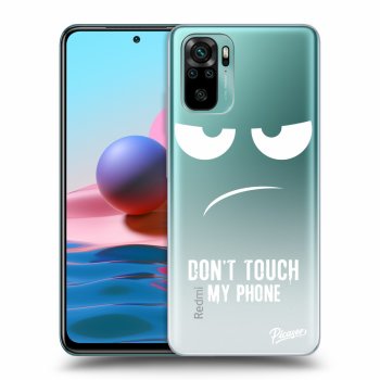 Picasee Xiaomi Redmi Note 10 Hülle - Transparentes Silikon - Don't Touch My Phone