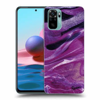 Hülle für Xiaomi Redmi Note 10 - Purple glitter