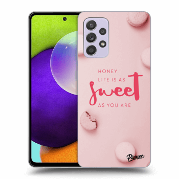Picasee Samsung Galaxy A52 A525F Hülle - Schwarzes Silikon - Life is as sweet as you are