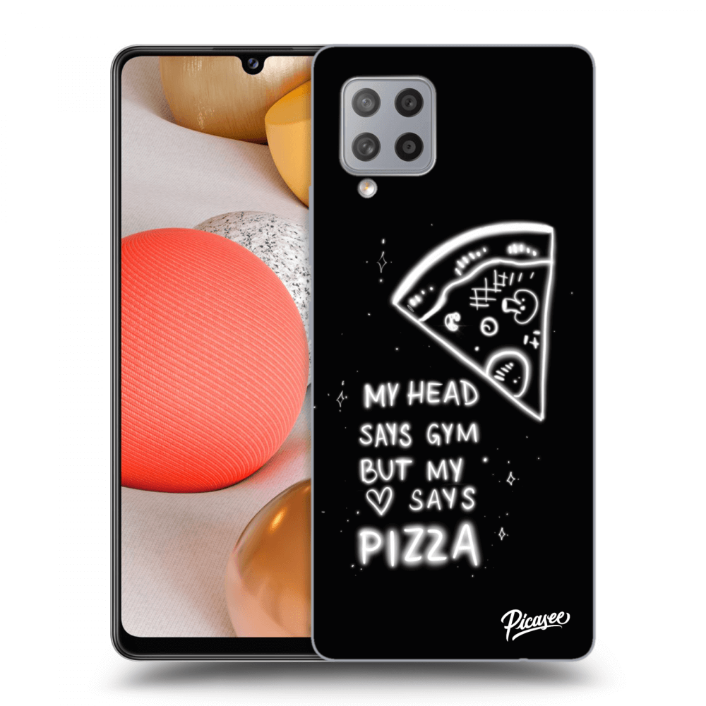 Picasee Samsung Galaxy A42 A426B Hülle - Schwarzes Silikon - Pizza