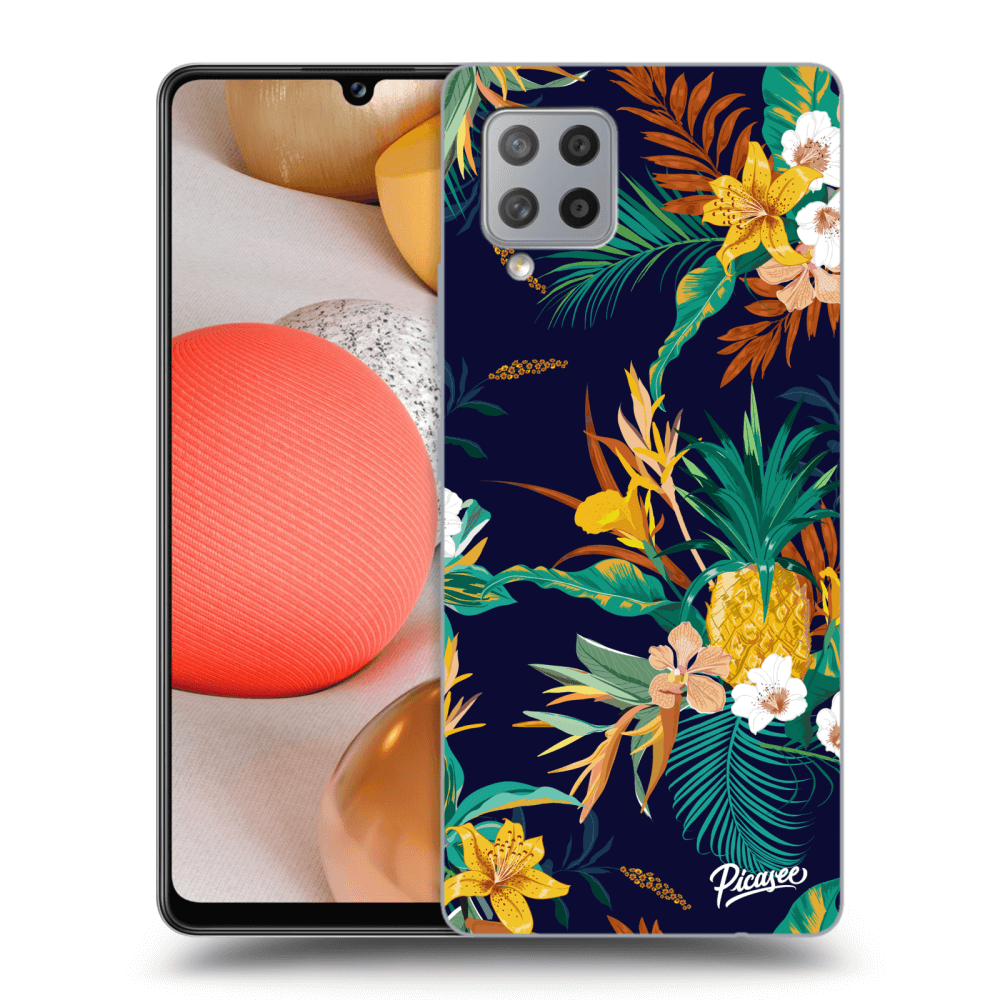 Picasee Samsung Galaxy A42 A426B Hülle - Transparentes Silikon - Pineapple Color