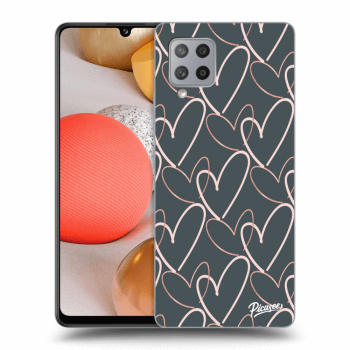 Picasee Samsung Galaxy A42 A426B Hülle - Schwarzes Silikon - Lots of love