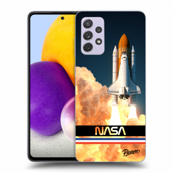 Picasee Samsung Galaxy A72 A725F Hülle - Transparentes Silikon - Space Shuttle