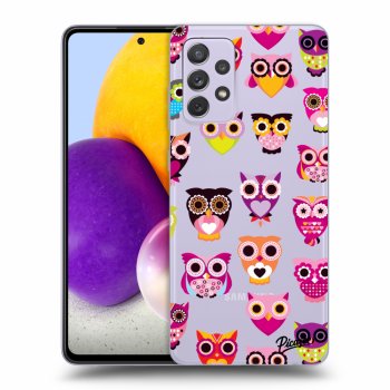 Picasee Samsung Galaxy A72 A725F Hülle - Transparentes Silikon - Owls