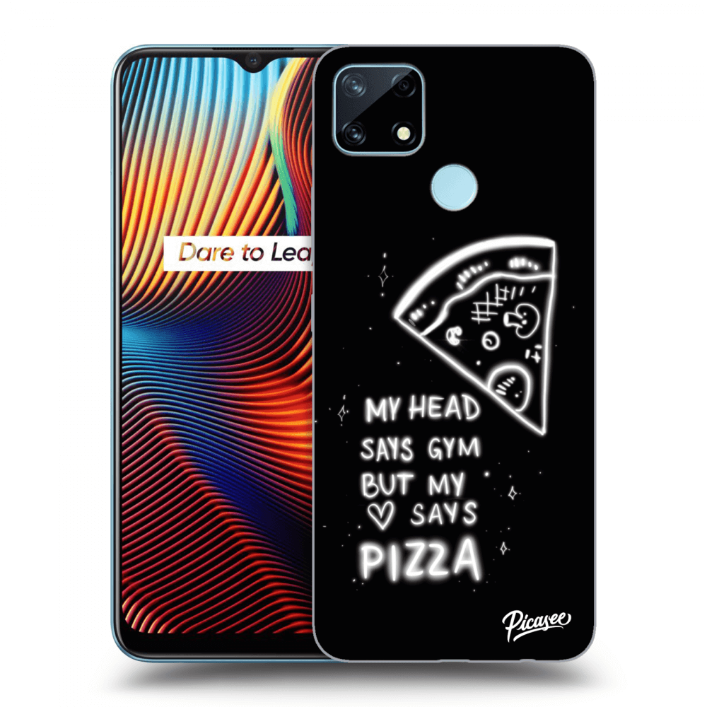 Picasee Realme 7i Hülle - Schwarzes Silikon - Pizza