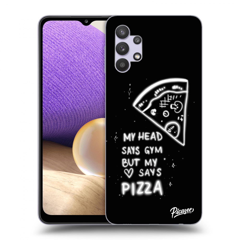 Picasee Samsung Galaxy A32 5G A326B Hülle - Schwarzes Silikon - Pizza