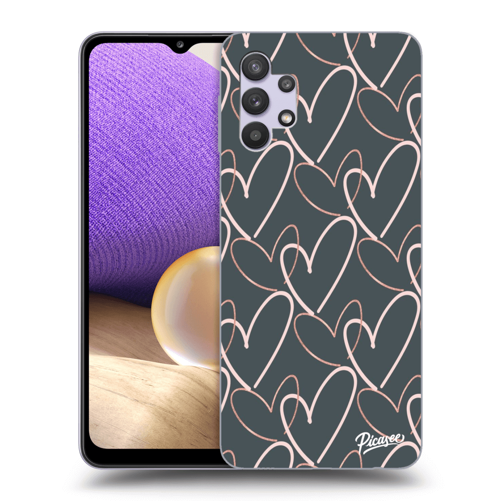 Picasee Samsung Galaxy A32 5G A326B Hülle - Schwarzes Silikon - Lots of love