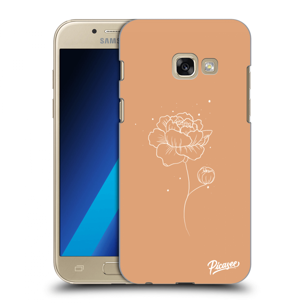 Picasee Samsung Galaxy A3 2017 A320F Hülle - Transparentes Silikon - Peonies