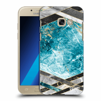 Picasee Samsung Galaxy A3 2017 A320F Hülle - Transparentes Silikon - Blue geometry