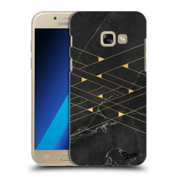 Picasee Samsung Galaxy A3 2017 A320F Hülle - Transparentes Silikon - Gold Minimal
