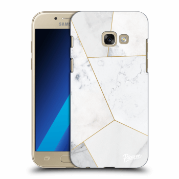 Picasee Samsung Galaxy A3 2017 A320F Hülle - Transparentes Silikon - White tile