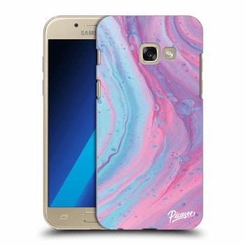 Picasee Samsung Galaxy A3 2017 A320F Hülle - Transparentes Silikon - Pink liquid