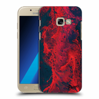 Picasee Samsung Galaxy A3 2017 A320F Hülle - Transparentes Silikon - Organic red