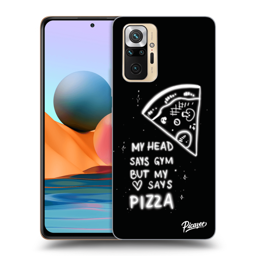 Picasee Xiaomi Redmi Note 10 Pro Hülle - Schwarzes Silikon - Pizza