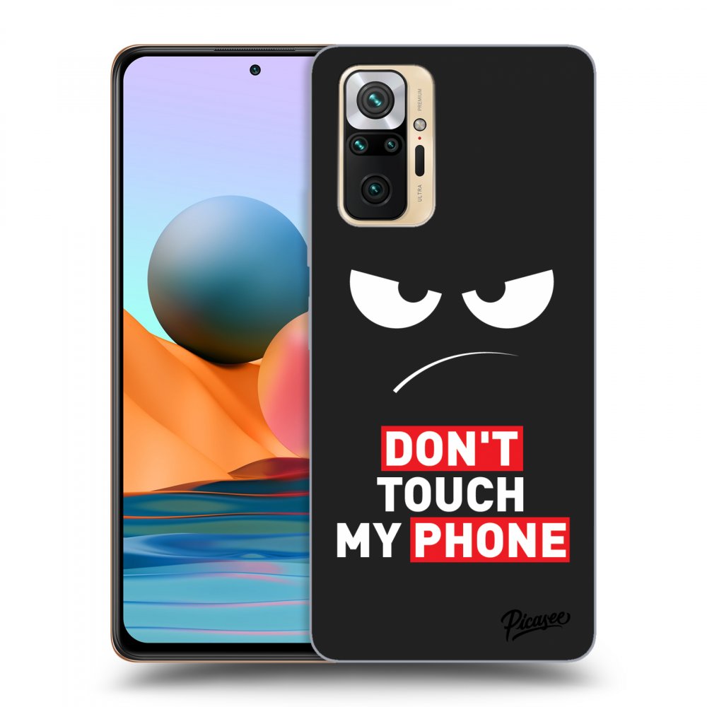 Picasee Xiaomi Redmi Note 10 Pro Hülle - Schwarzes Silikon - Angry Eyes - Transparent