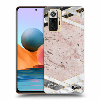 Hülle für Xiaomi Redmi Note 10 Pro - Pink geometry