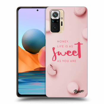Picasee Xiaomi Redmi Note 10 Pro Hülle - Schwarzes Silikon - Life is as sweet as you are